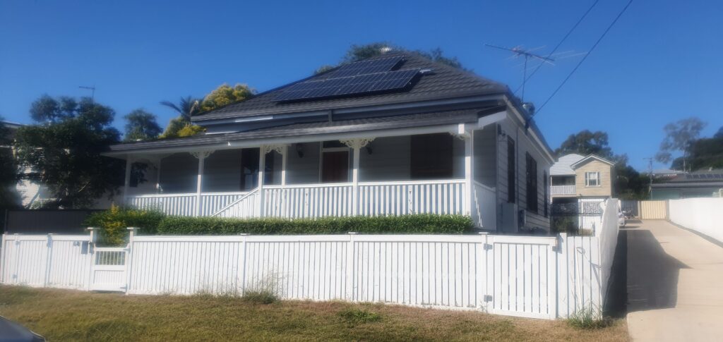 home with new roof and solar panels