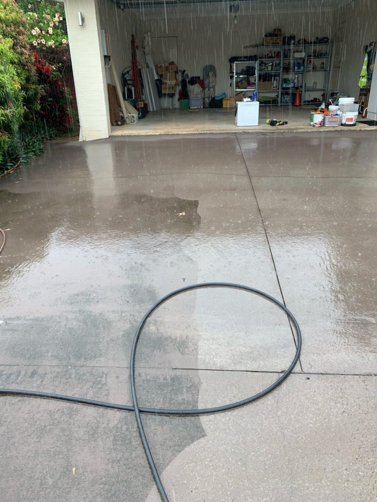 Driveway pressure cleaning Brisbane before and after